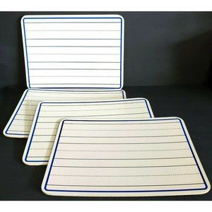 DRY-ERASE WHITE LAP BOARDS students ruled teach alphabet learn cursive writing
